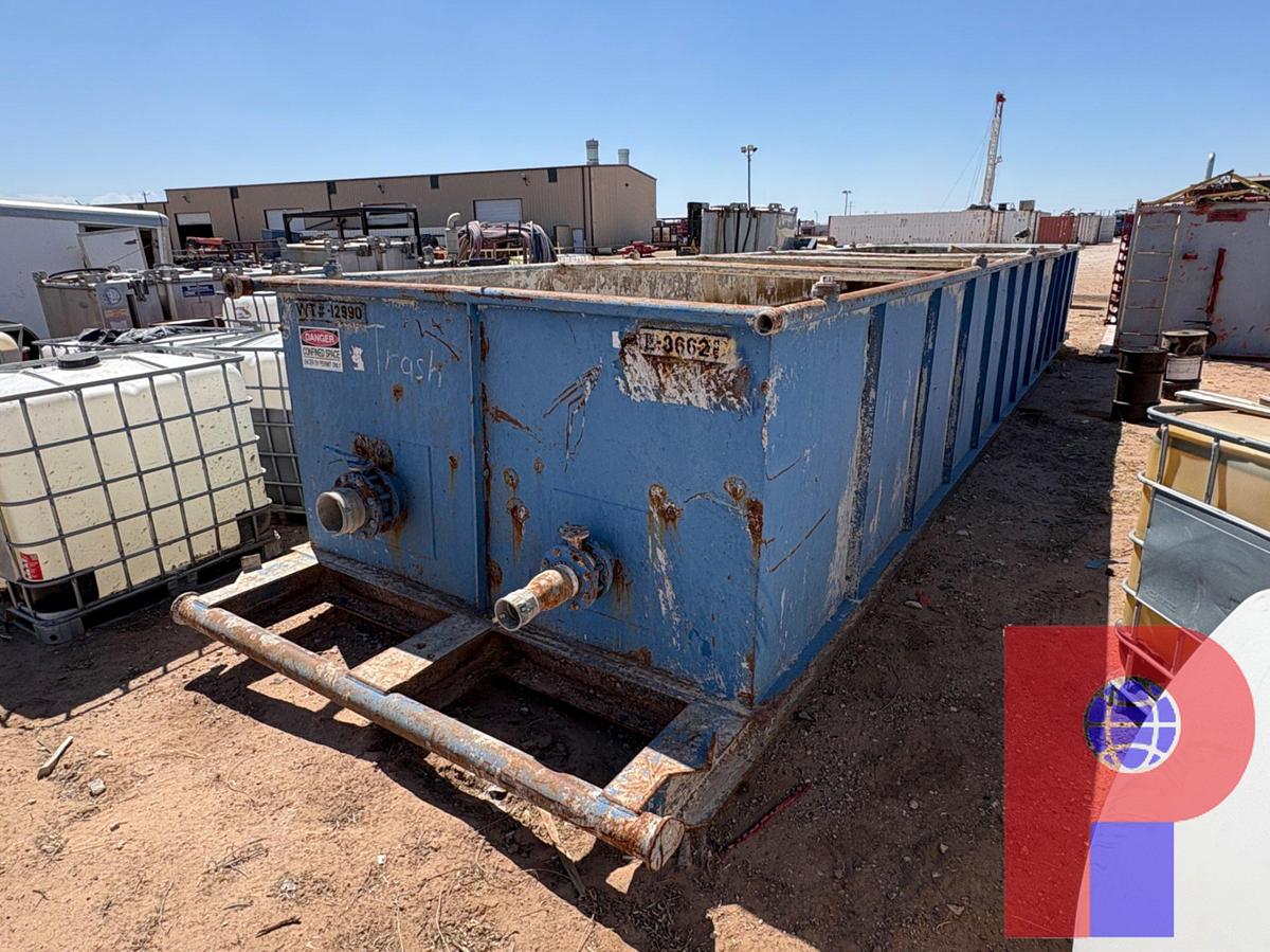 Used 38’ X 8’ X 4’ OPEN TOP FLUID TANK