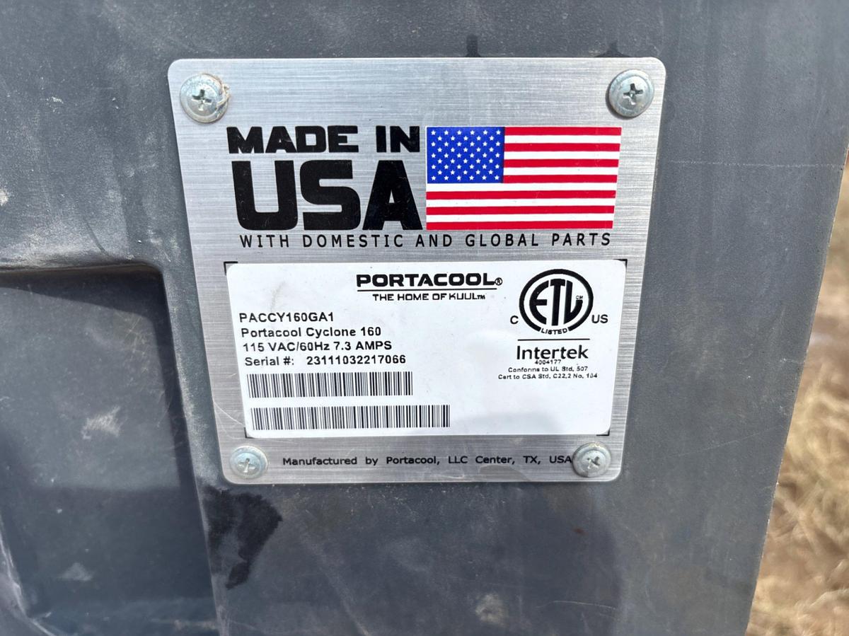 Used Portacool cyclone 160 water cooled shop fan
