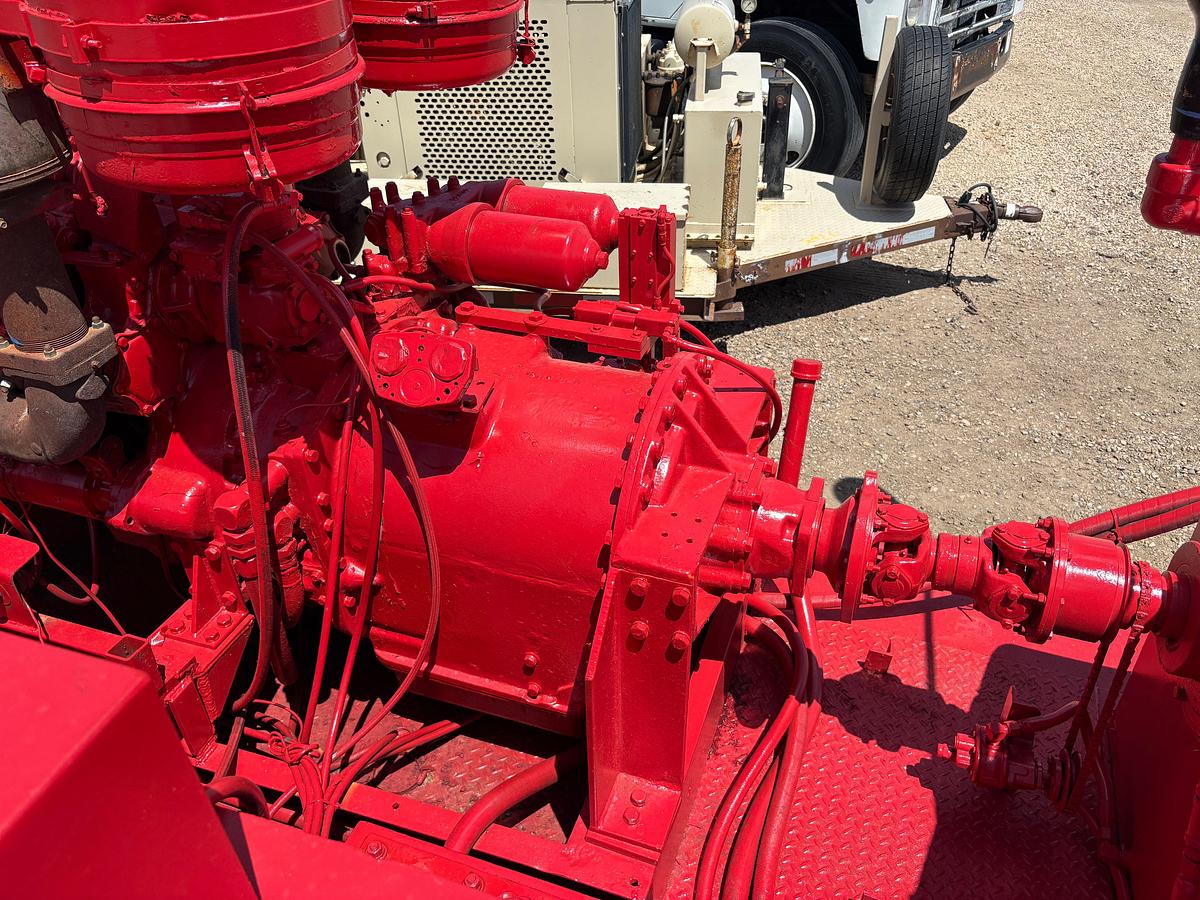Used Gardner Denver PAH triplex pump mtd on 21’ x 8’ skid