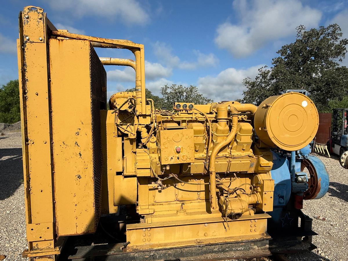 Used CATERPILLAR 3508 DI TTA DIESEL ENGINE W/ NATIONAL C-245-125 TORQUE CONVERTER & RADIATOR