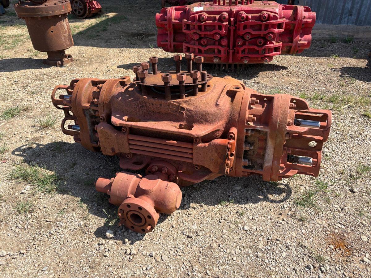 Used Shaffer 11” double hydraulic BOP w/ 3” gate valve