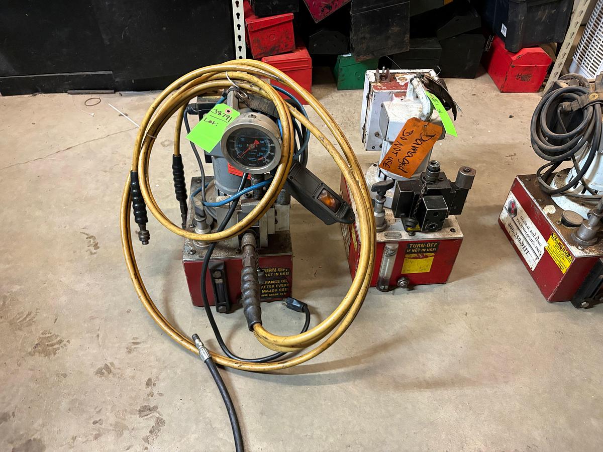 Used (2) Global bolting technologies 10k psi hydraulic power packs