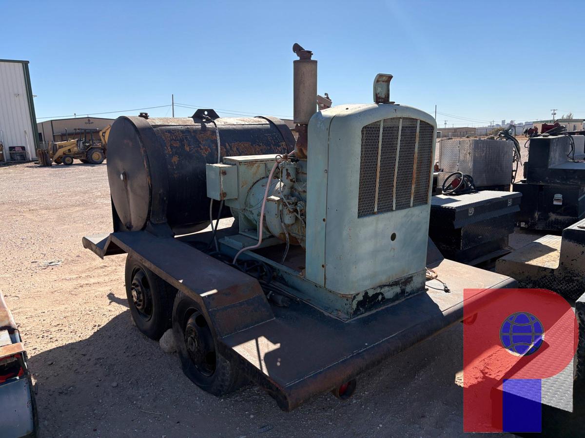 Used 30KW ELECTRIC GENERATOR MTD ON SHOPBUILT T/A BUMPER PULL TRAILER