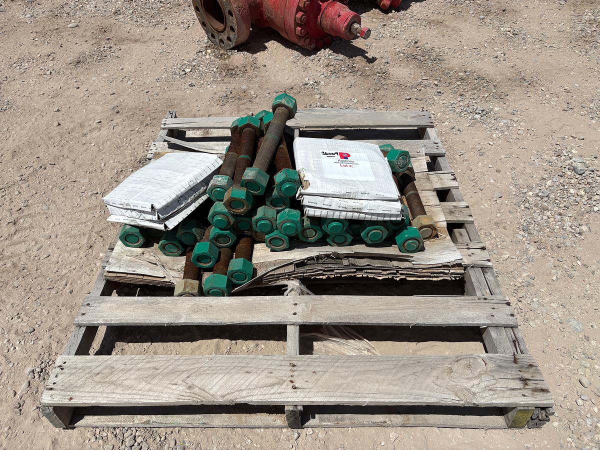 Used Pallet of 1-9/16” x 12” studs & bx156 ring gaskets