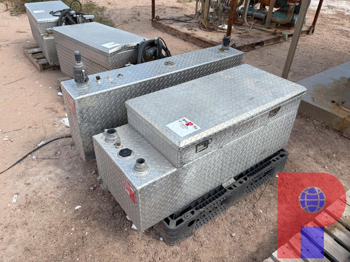 Used RDS 51 GALLON FUEL TRANSFER TANK/TOOLBOX COMBO & RDS 45 GALLON TRANSFER TANK