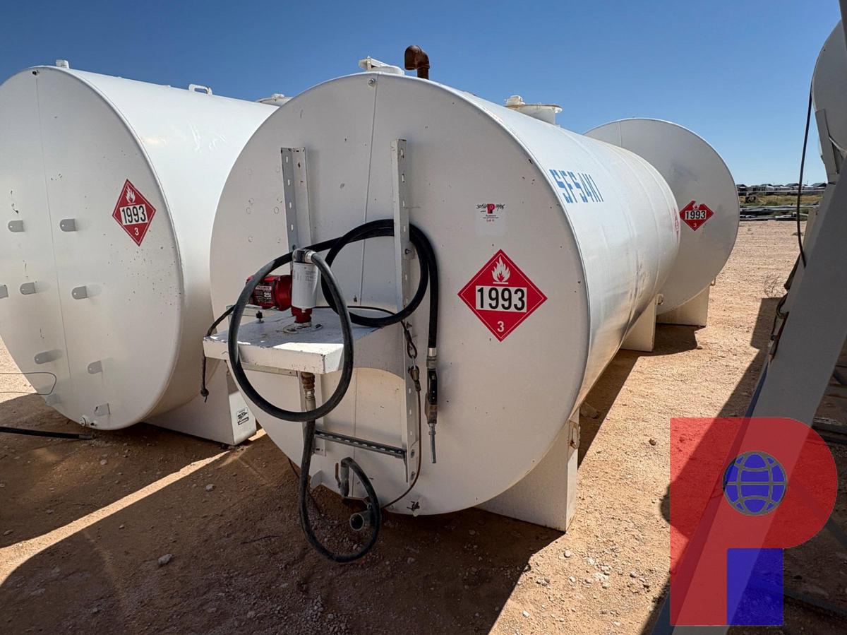 Used 15’ X 7’ 4,000 GALLON FUEL TANK W/ TRANSFER PUMP & HOSE