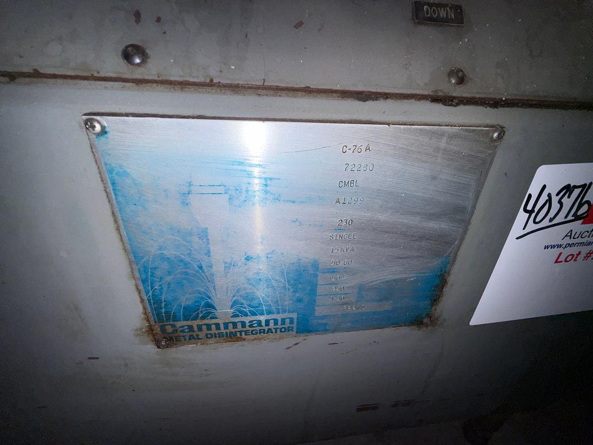 Used CAMMANN C-76A METAL DISINTEGRATOR