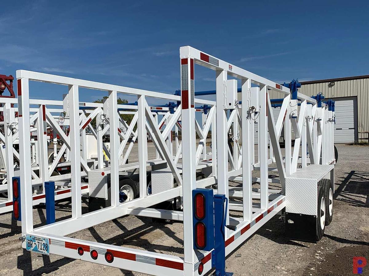 Used 2014 BRINDLE PRODUCTS, INC. 36’ T/A PINTLE HITCH 4 REEL TRAILER