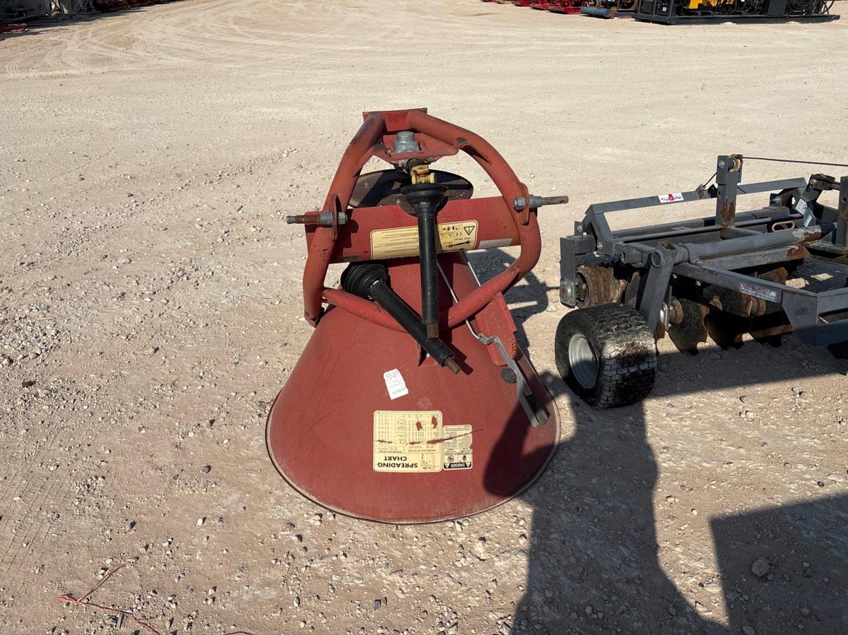 Used Tarter 48” towable disc/cukti-packer & king kutter 500 fertilizer spreader