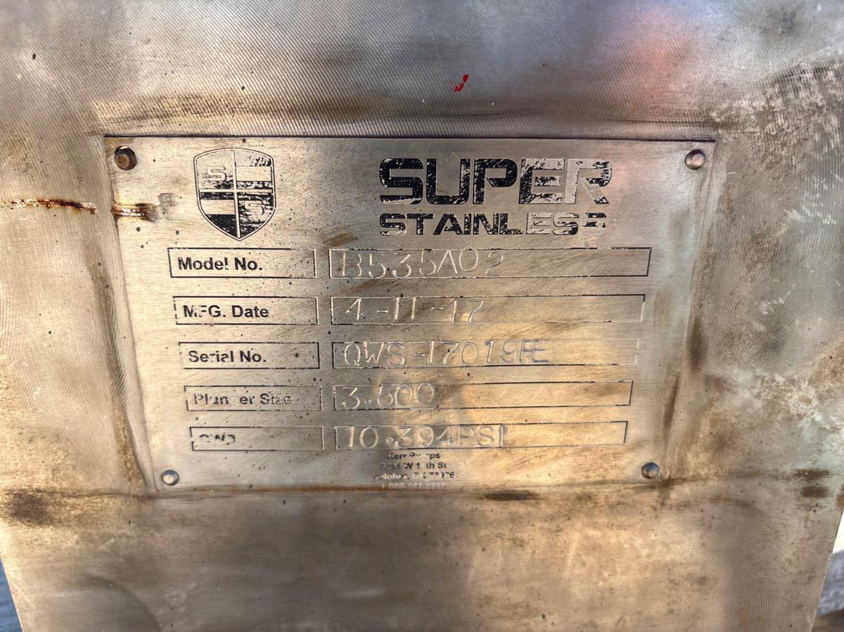 Used KERR super stainless B535A02 Quintaplex fluid end & SERVA TPD600 triplex fluid end