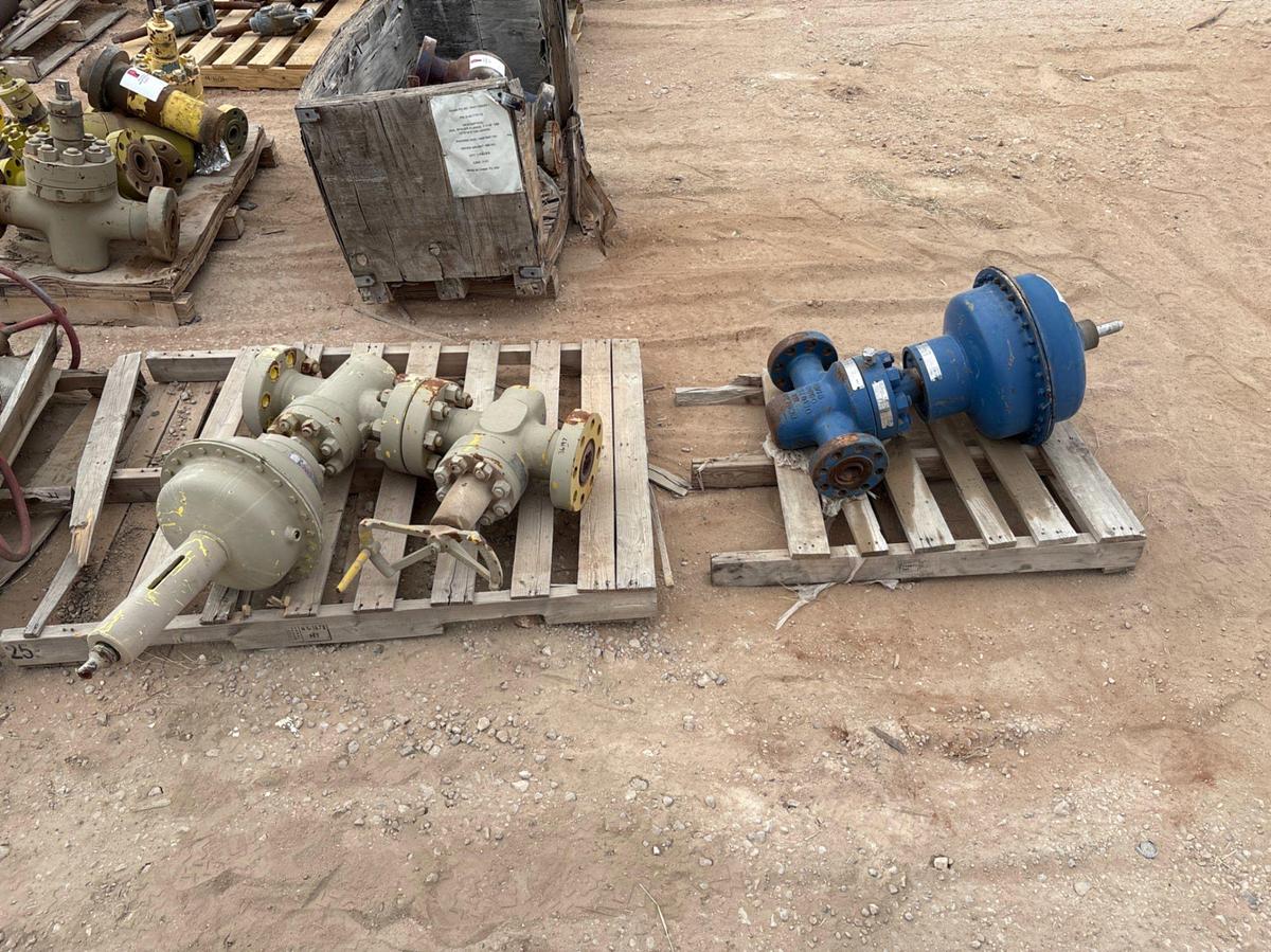 Used (2) 2-9/16” 5k & (1) 1-13/16” 10k pneumatic gate valves