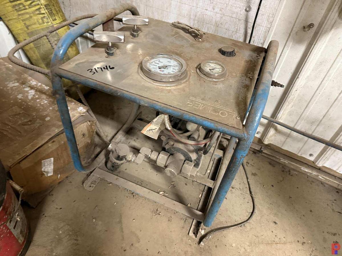 Used LORIMER 20K PSI TEST PUMP UNIT