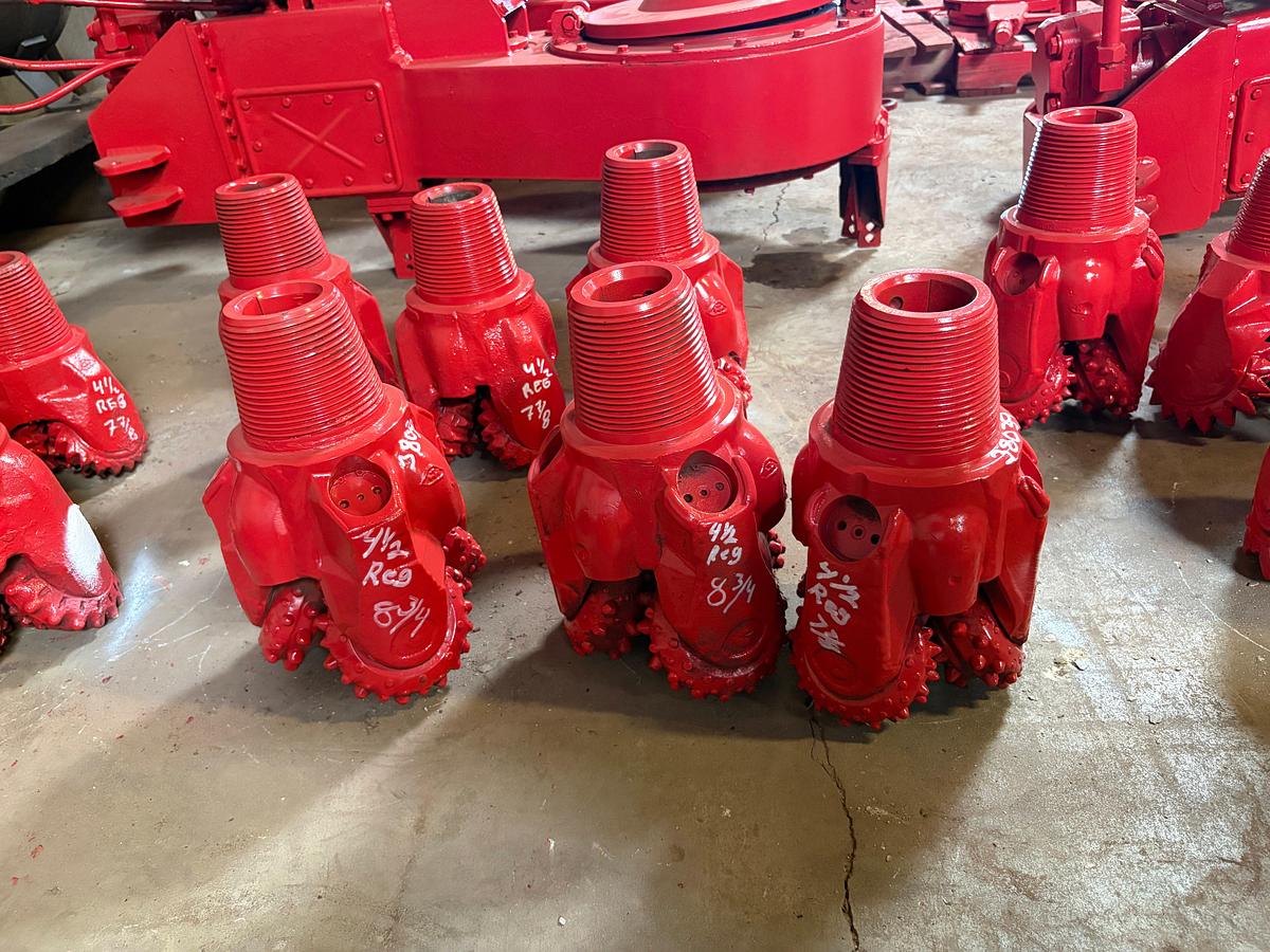 Used (3x$) (2) 8-3/4” & (1) 7-3/8” tricone bits w/ 4-1/2 reg connections