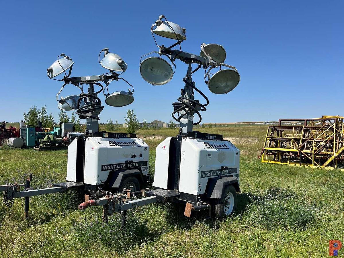 Used ALLMAND NIGHT-LITE PRO II 8KW LIGHT TOWER, TOWABLE