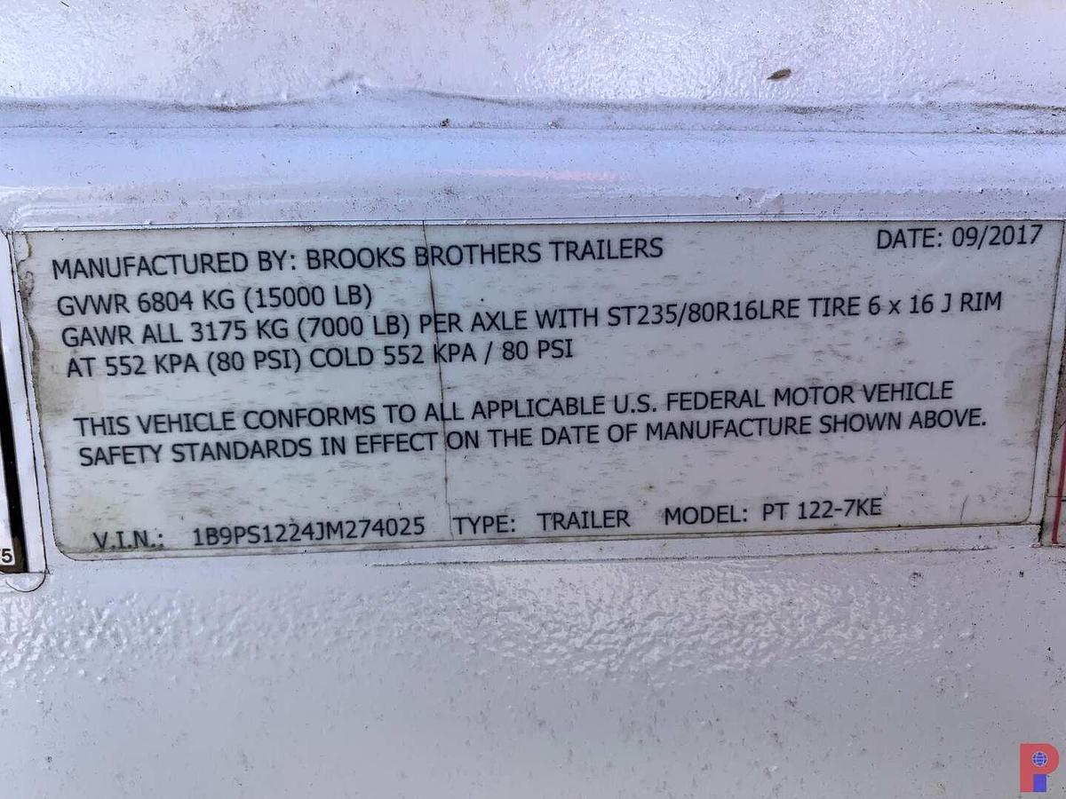 Used 2017 BROOKS BROTHERS TRAILERS  21’ T/A PINTLE HITCH POLE TRAILER
