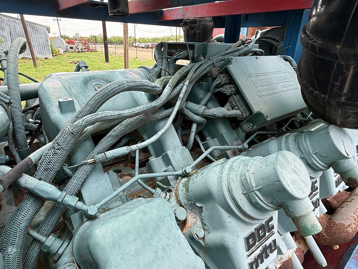 Used GARDNER DENVER PZ7 TRIPLEX MUD PUMP P/B MTU 12V2000TTA, SKIDDED