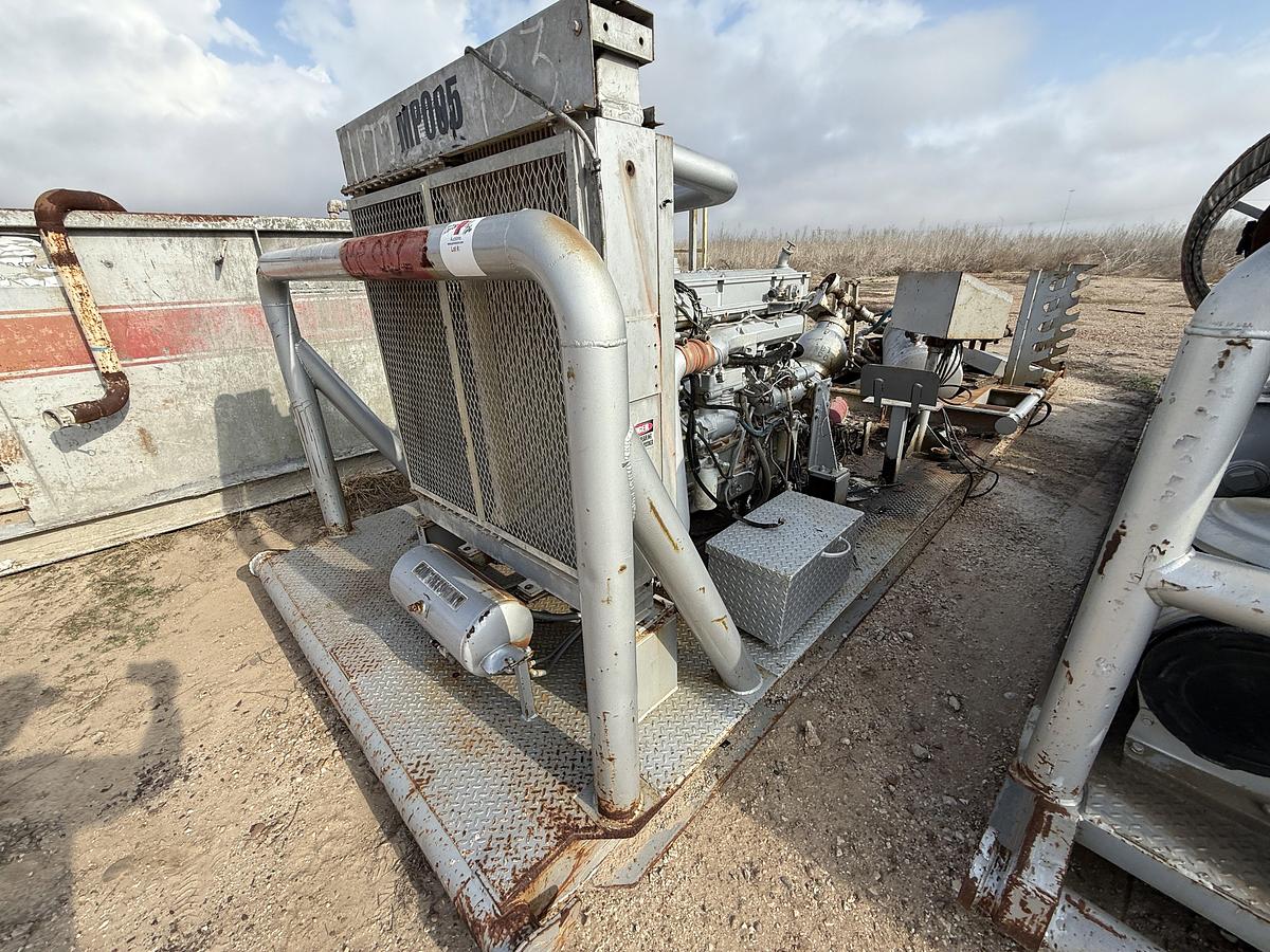 Used 25’ X 8’ PUMP SKID W/ DETROIT SERIES 60 & CONTENTS (INCOMPLETE)