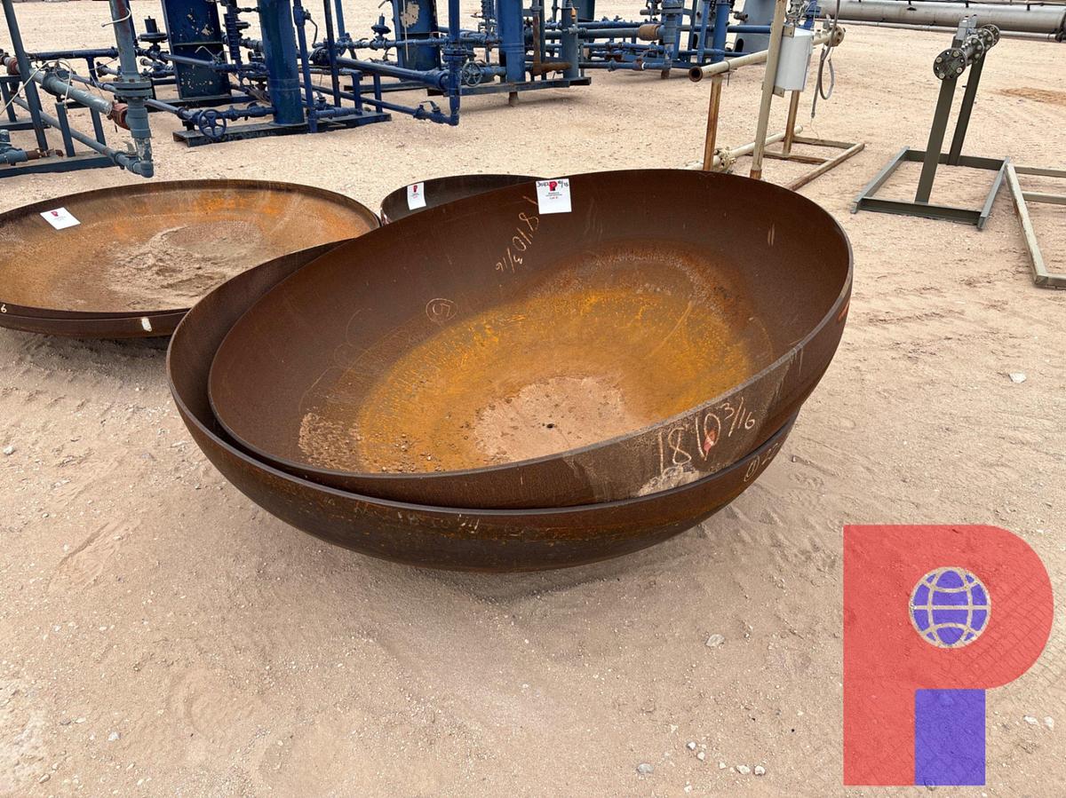 Used (2) 72”DIA PRESSURE VESSEL END CAPS