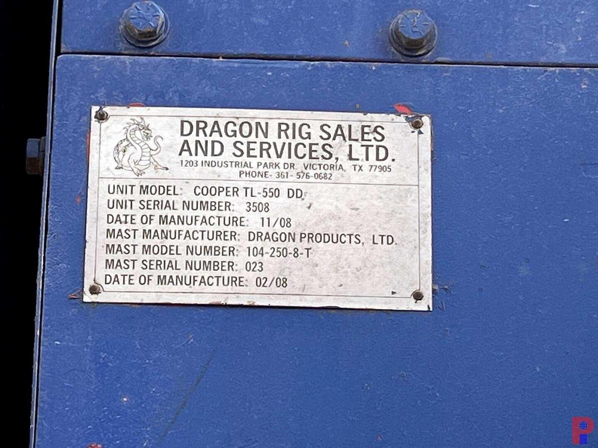 Used 2008 REFURB COOPER TL-550 DD 5-AXLE WELL SERVICE WORKOVER RIG