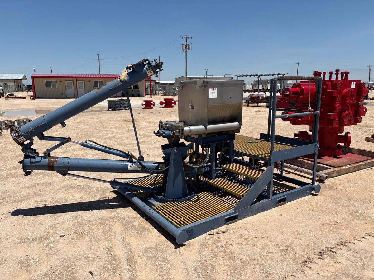 Used Hydraulic auger & hopper unit, skidded