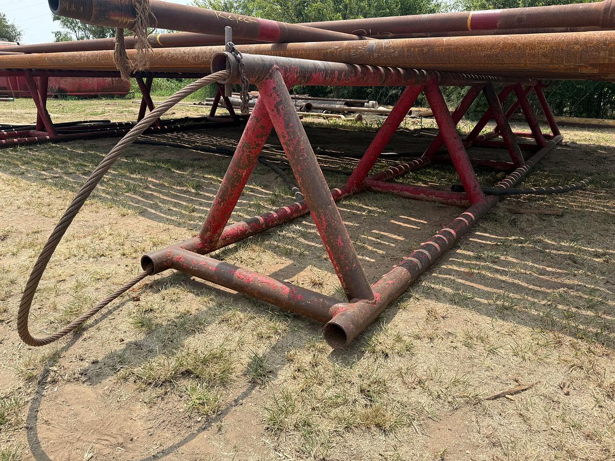 Used (2 x $) 27’L x 43”H TRIANGULAR PIPE RACKS