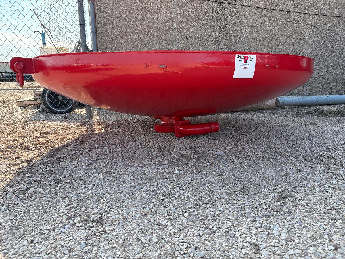 Used (2) 7” flange spools w/ 8’ & 6’ DIA catch pans
