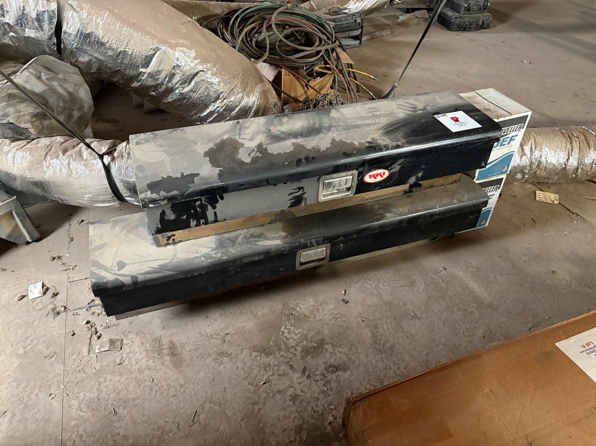 Used (2) RKI truck toolboxes & (2) 2.5 gallon jugs of traveller DEF