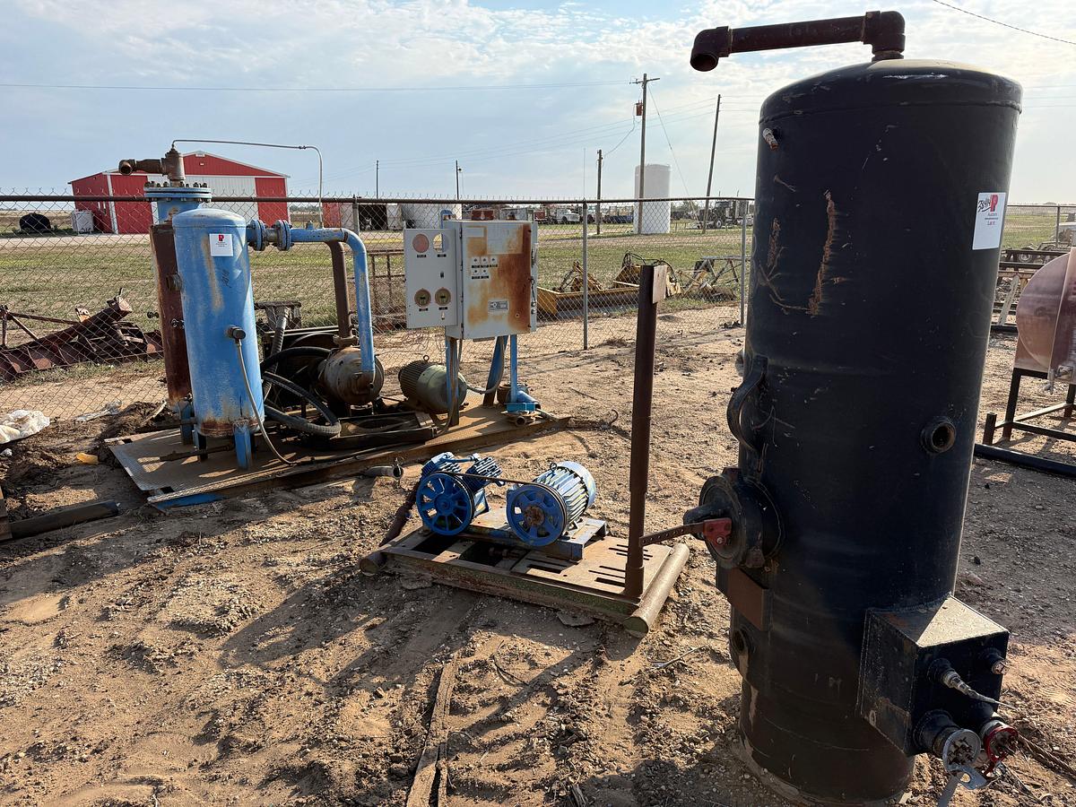 Used (2) SKIDDED AIR COMPRESSOR STATIONS INCOMPLETE F/ PARTS