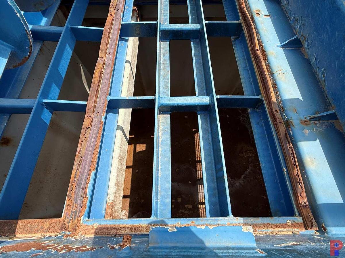 Used 30’L X 8’ W X 5.8’ 3-COMPARTMENT 180 BBL. MIXING TANK P/B (2) 75 HP ELECTRIC MOTORS
