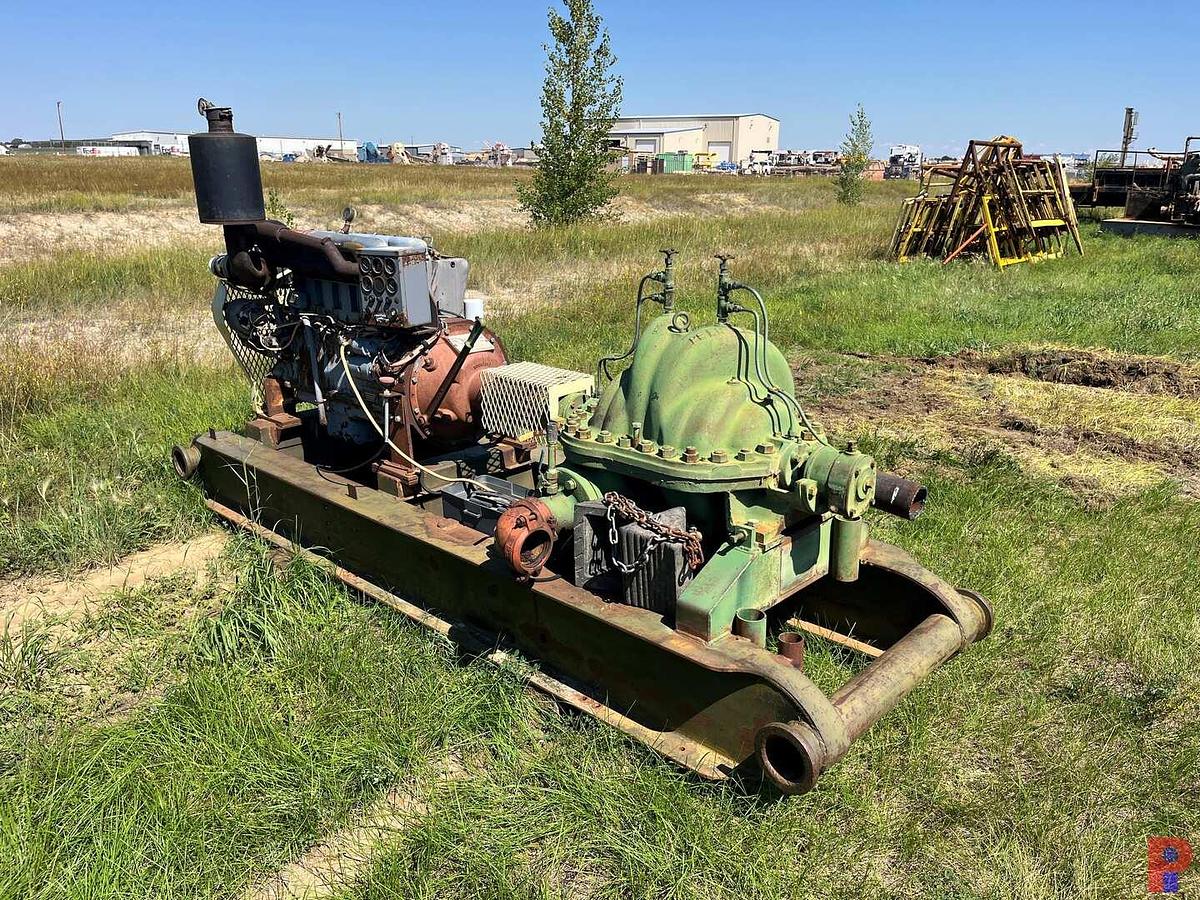 Used PEERLESS 3X4 P/B DEUTZ F6L912 DIESEL ENGINE W/ PTO CLUTCH, SKIDDED WATER TRANSFER PUMP