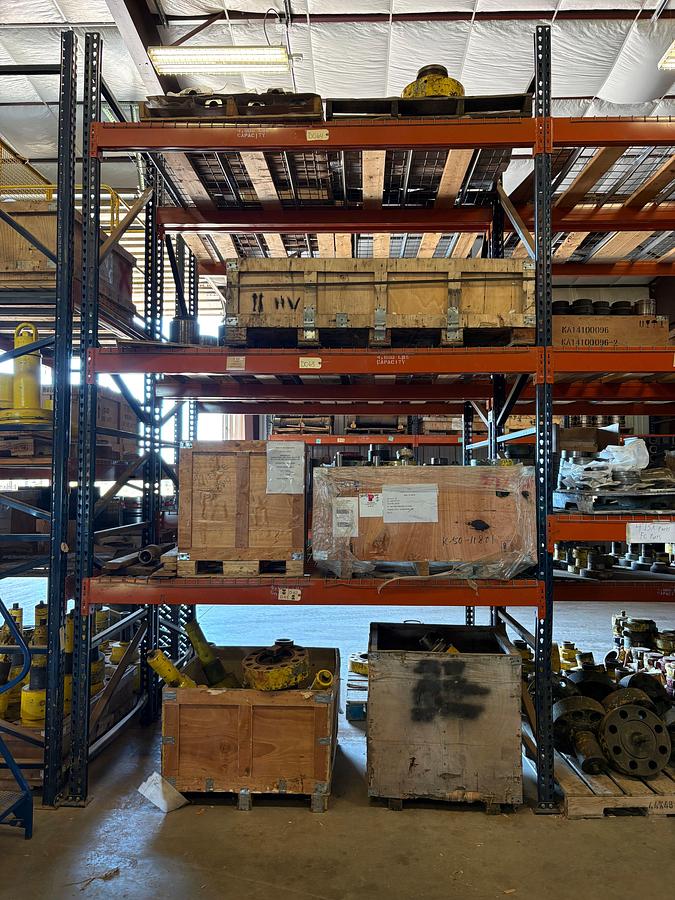 Used Contents of (4 shelves) w/ Assorted 7” 15k frac valve parts