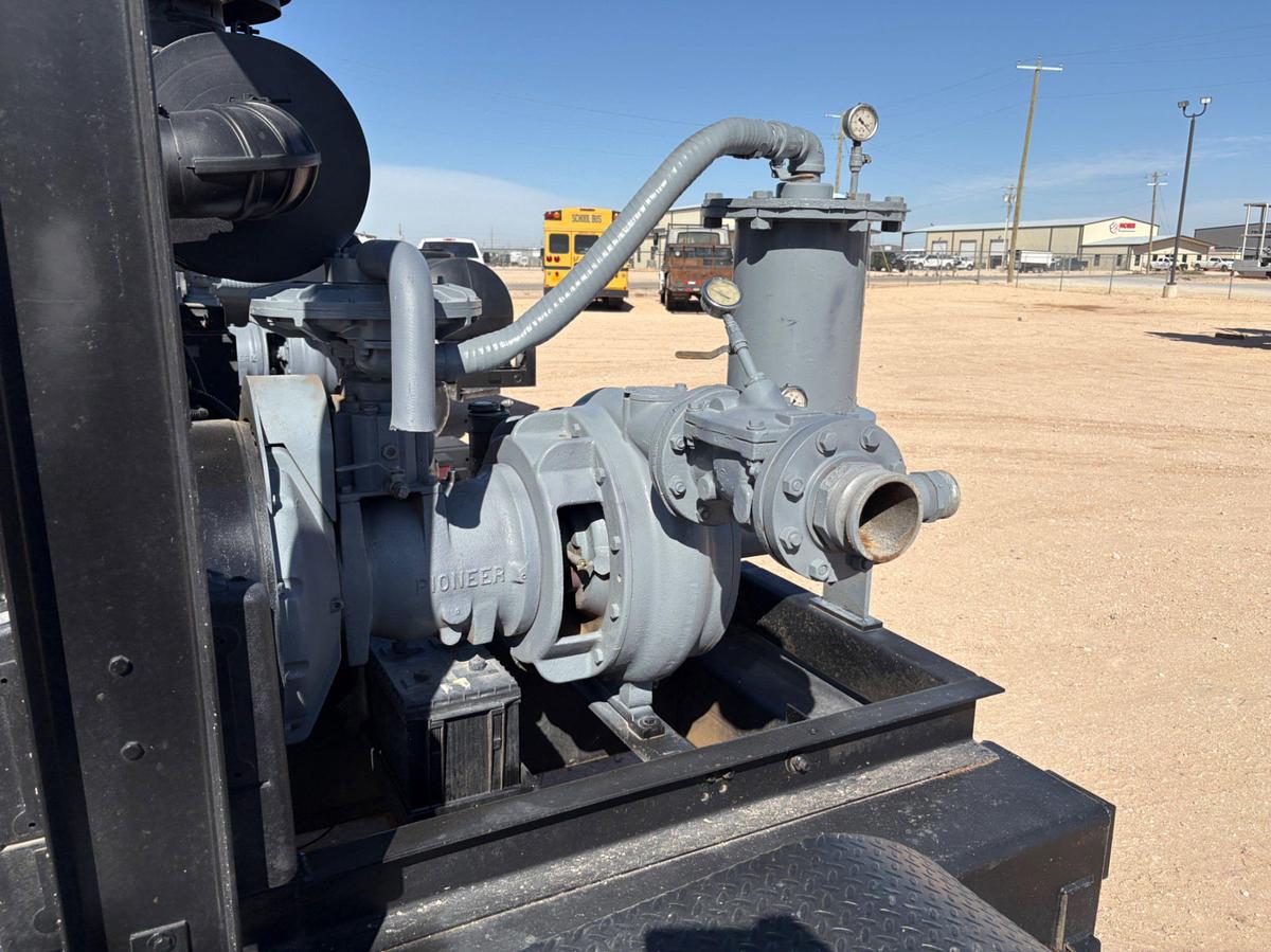 Used Pioneer prime series 6X4X17 cent pump mtd on t/a bumper pull trailer