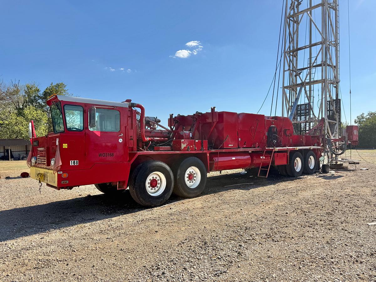 Used 1979 FRANKS EXPLORER III 1287/160 DTD-HT 96’-215K 4-AXLE WELL SERVICE WORKOVER RIG