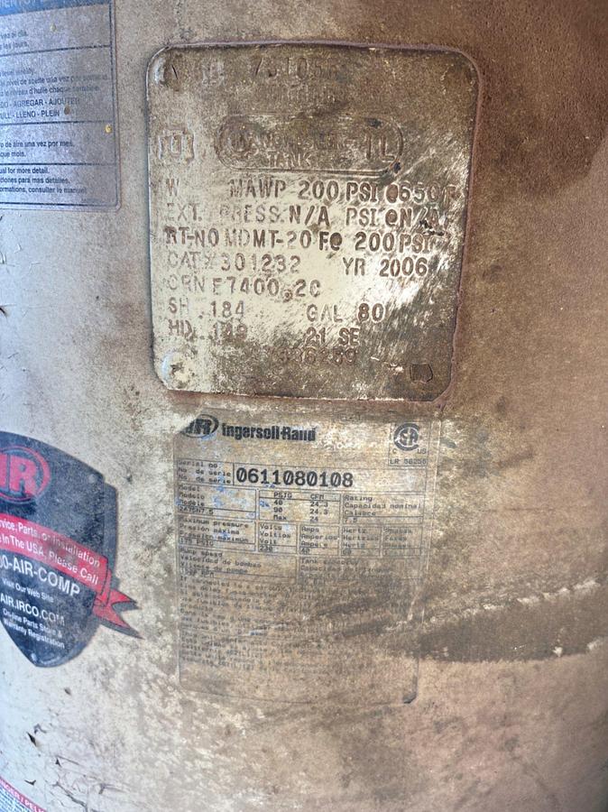 Used Ingersoll Rand 2475-E electric air compressor