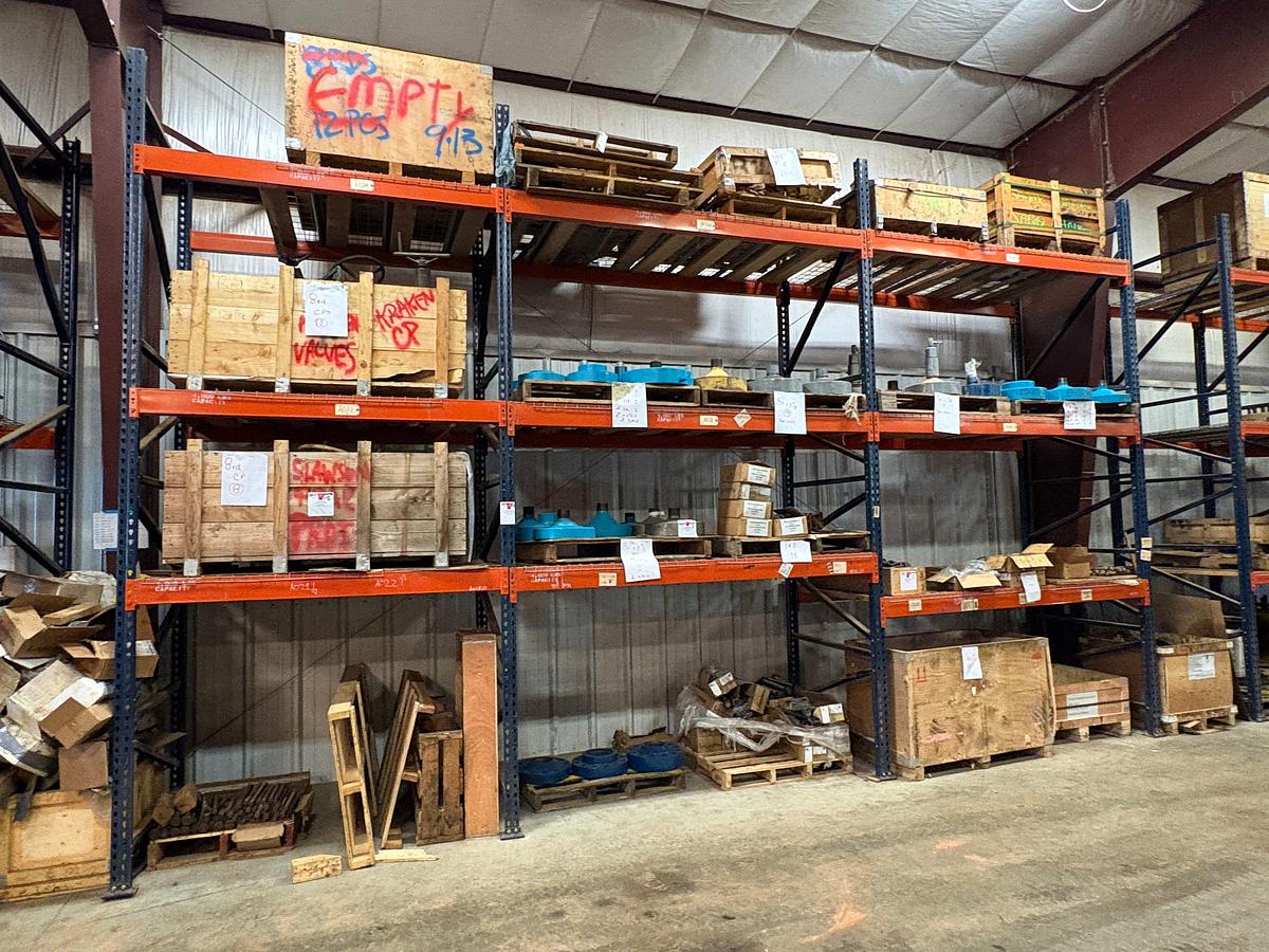 Used 23’ x 4’ x 14’ pallet rack shelving