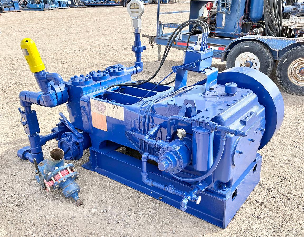 Used 2010 GARDNER DENVER TEE 5K WP FLUID END 4” PLUNGERS TRIPLEX WELL SERVICE PUMP (READY TO WORK)