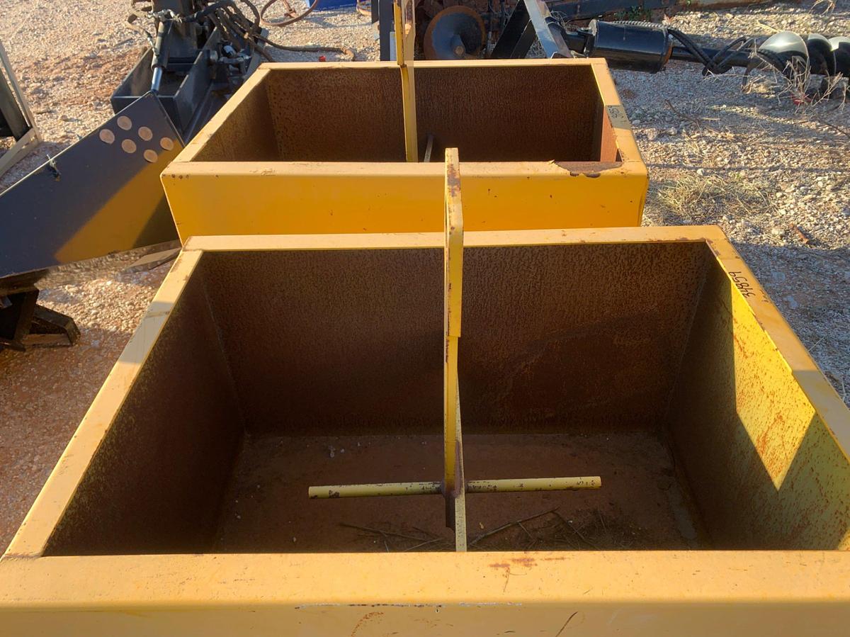 Used (2) 4’ L x 3’ W x 28” Concrete Mixing Bins
