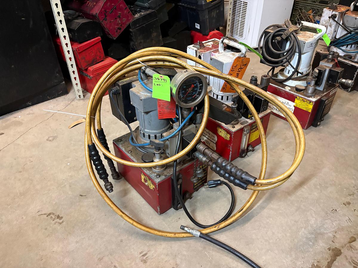 Used (2) Global bolting technologies 10k psi hydraulic power packs