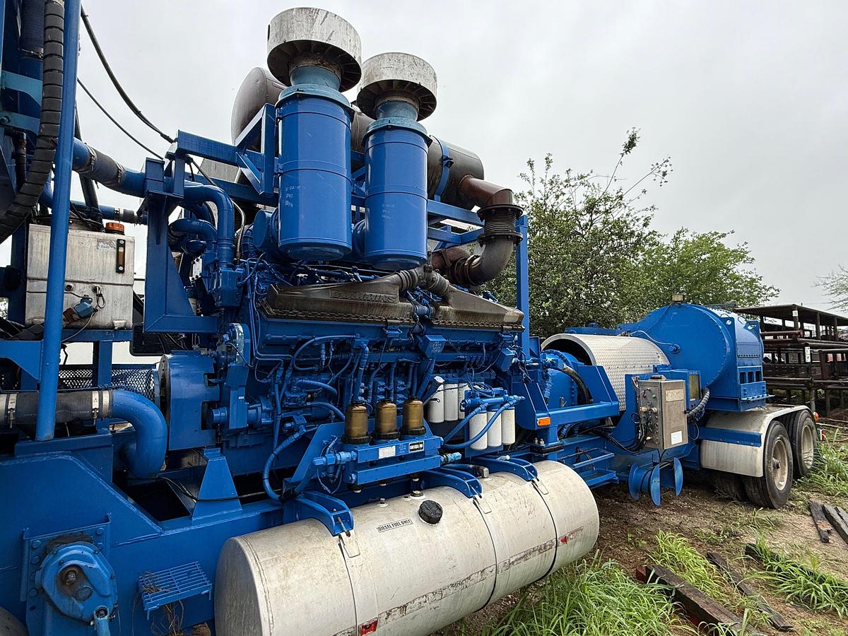 Used 2007 RHINO TC50 2250-HP TRIPLEX FRAC PUMP MTD ON T/A TRAILER