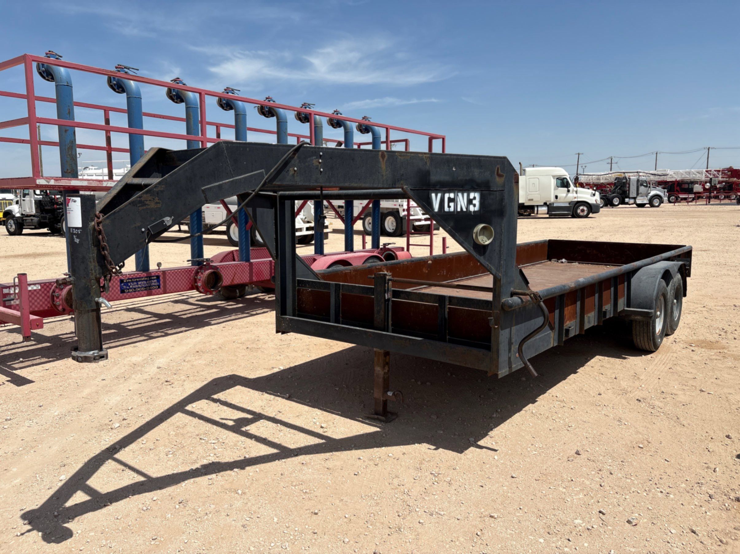 Used SHOPBUILT 20’ x 7’ t/a gooseneck trailer