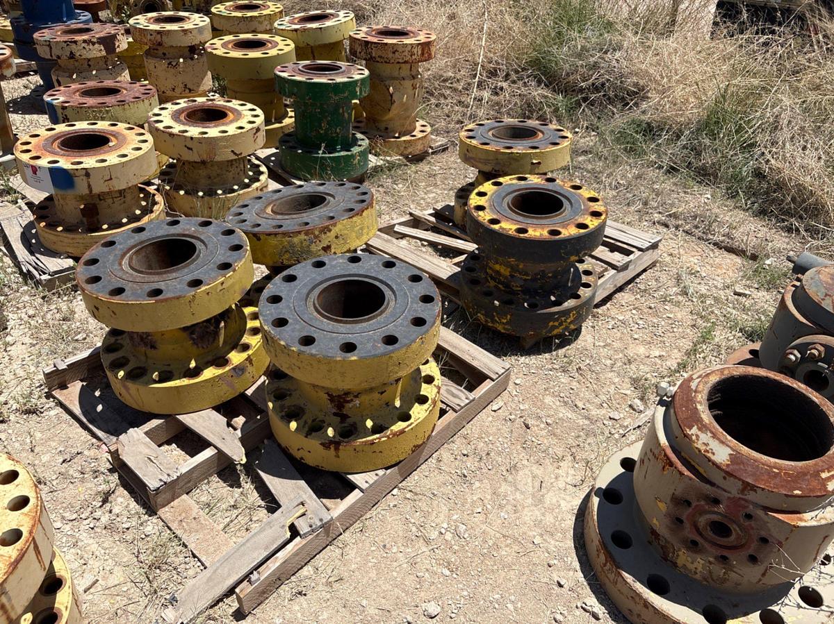 Used (9) assorted 7-1/16” x 16” spacer spools