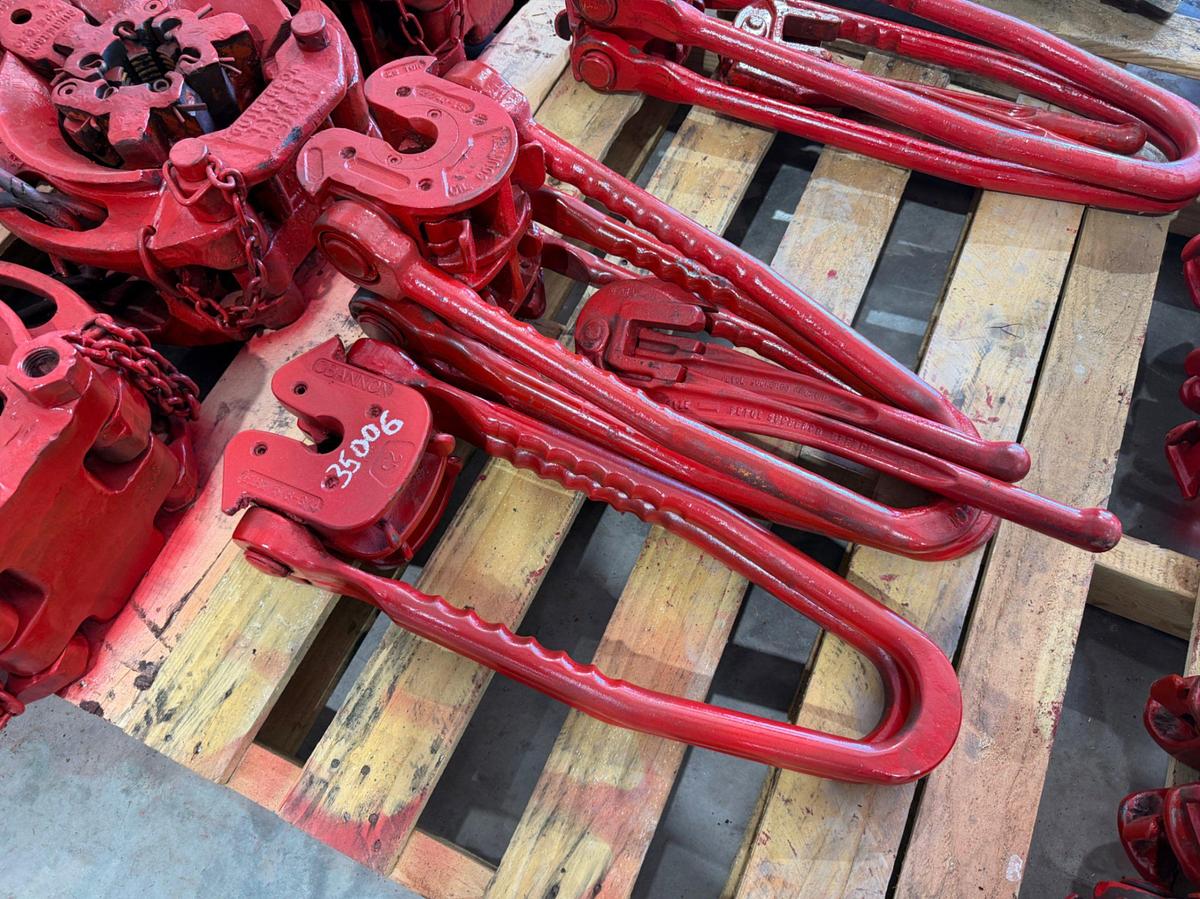 Used (5) 25 Ton 5/8 to 1” Rod Elevators w/ (2) Rod Wrenches