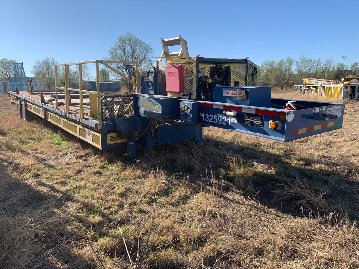 Used 40’ x 9’ EMI Hydraulic Catwalk Trailer