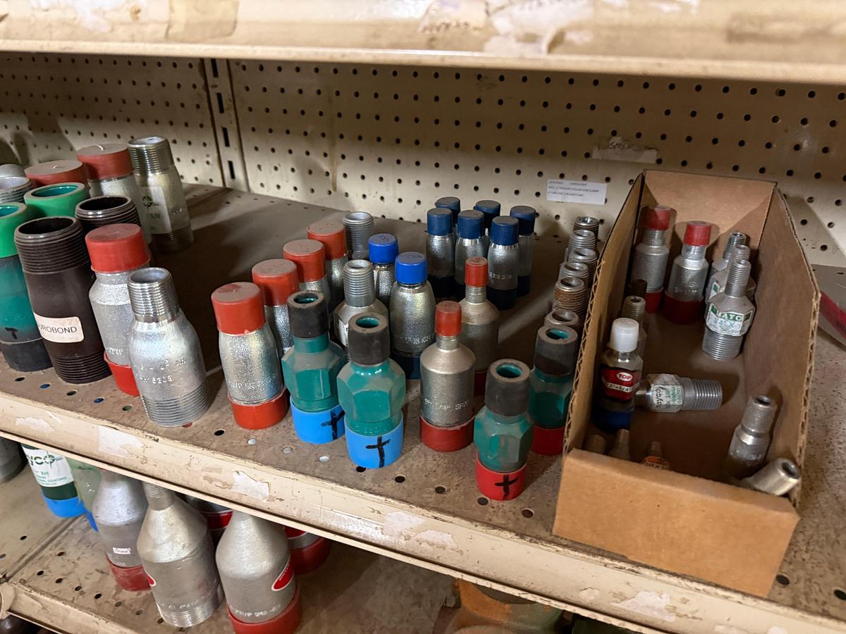 Used SECTION OF (150+) HEAVY WALL 1/2” THRU 6” PIPE SWAGES, & (7) BRASS GATE VALVES & CHECK VALVES