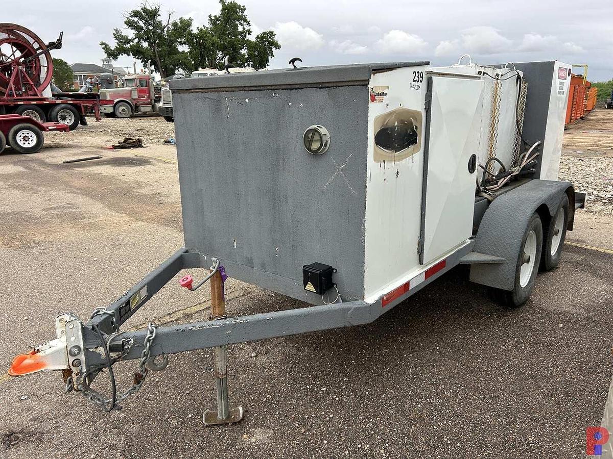 Used 2010 VALLEY ENGINEERING, INC. 12' T/A FUEL LUBE BUMPER PULL TRAILER