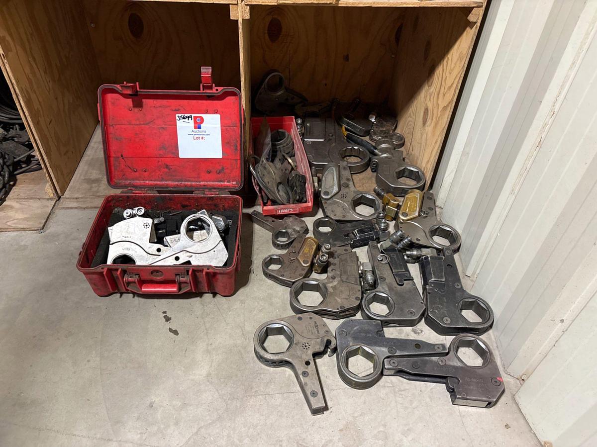 Used Lot of (19) assorted hydraulic torque wrenches & parts