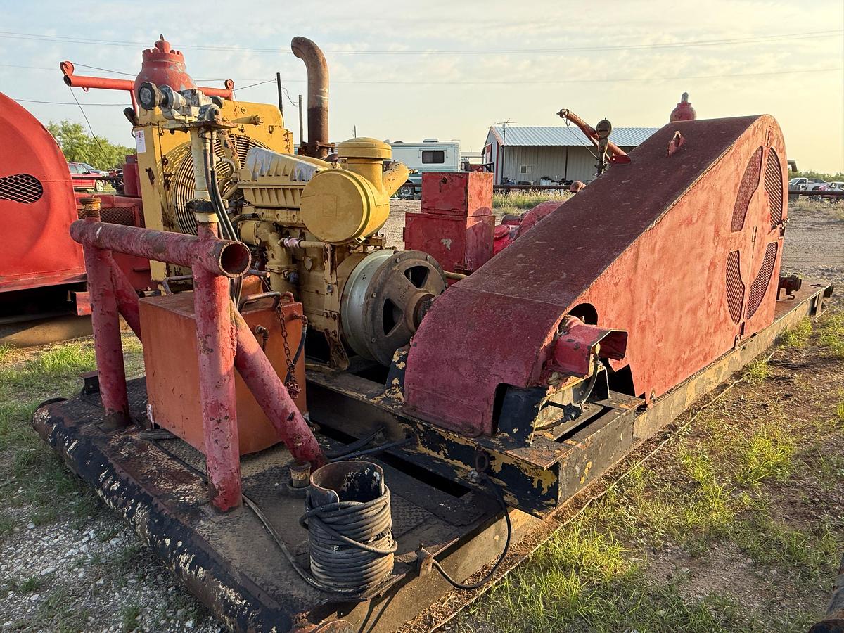 Used IDEAL C-150 DUPLEX MUD PUMP P/B CATERPILLAR 3306TA, SKIDDED