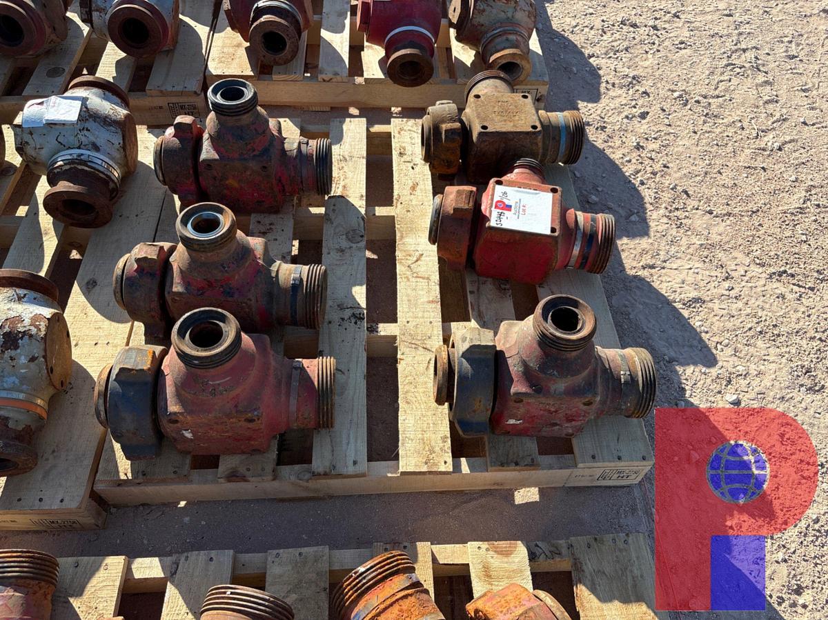 Used (6) FMC 3” X 2” 1502 “T” FITTINGS