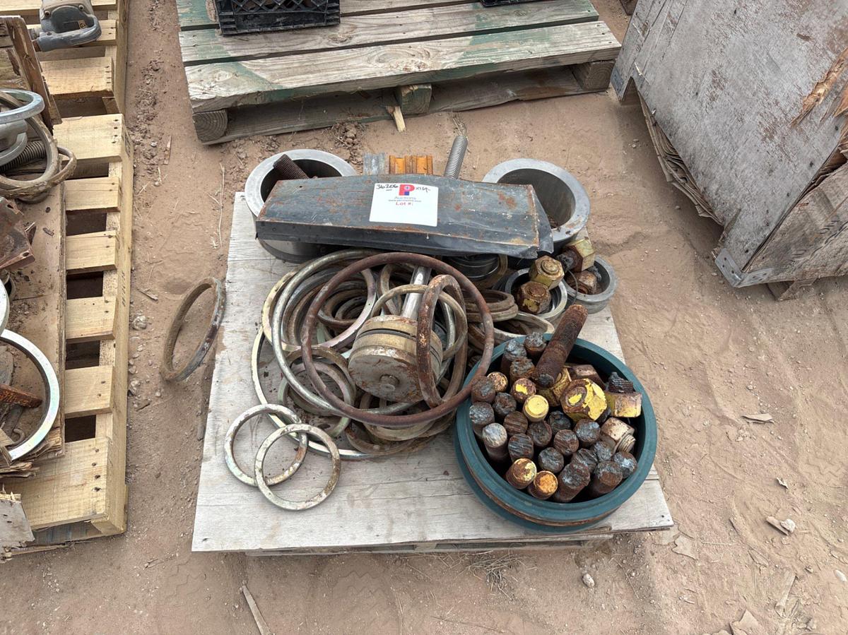 Used (11 pallets) of assorted casing hangers, weco flanges, DSA, stud bolts, etc