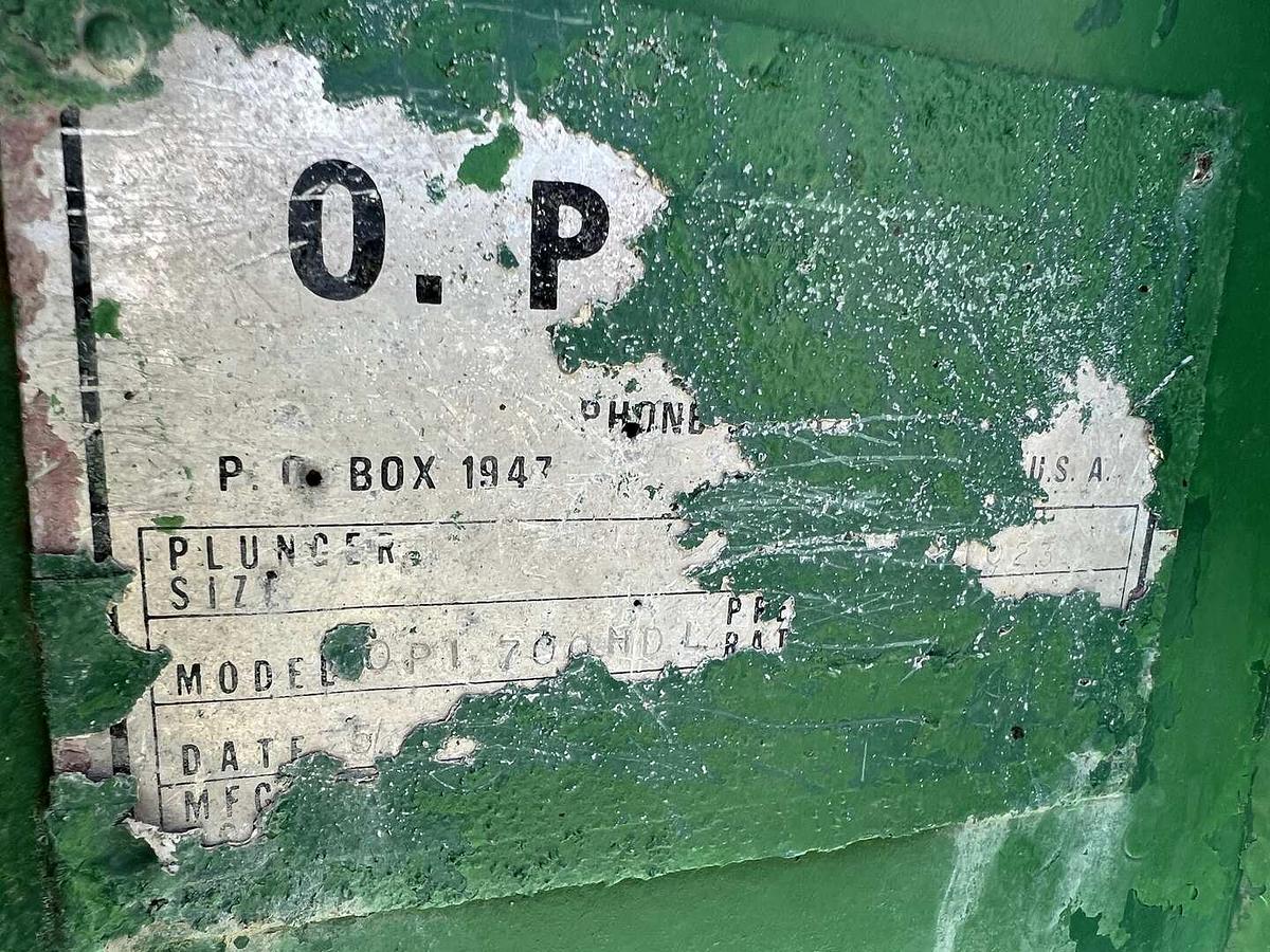 Used OPI 700 HDL TRIPLEX MUD PUMP